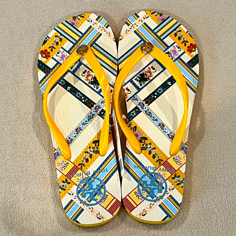 NWT🌟 Tory Burch Yellow Eva Sole Flip Flop
